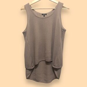 Y2K Beige Knit Semi-Sheer Top Size Small